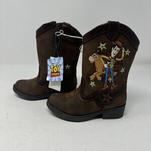 Disney Pixar Toddler Toy Story Woody Cowboy Boot Brown 7T Toddler Zip Up